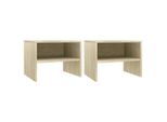 Maison Exclusive - Comodini 2 Pz. Rovere Sonoma 40X30X30 Cm Materiale Ligneo