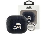 Karl Lagerfeld Monogram Karl & Choupette Head - Custodia Airpods 3 (Nero)