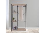 Scaffale Homestyling KO-NB1510450 Con Gancio 170 Cm