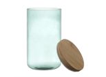 Barattolo In Vetro Con Coperchio In Bambù - 1 Litro - ø 10 X 18,4 Cm - Ermetico - Barattoli Di Stoccaggio - Barattoli Di Spezie - Portaspezie - Barattolo Di Stoccaggio - Blu