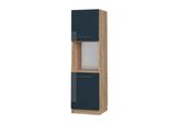 Vicco Mobile Per Forno Da Incasso Fame-Line, 60 Cm Aperto, Blu Scuro Lucido/Quercia Dorata