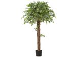 Ficus Benjamina Pianta Artificiale 175 Cm Tronco Di Liana Vaso Di Plastica 19X17 Cm Decorazione