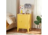 Comodino 'Inari' Con Maniglia A Sinistra In Acciaio 57 X 40 X 30 Cm Giallo