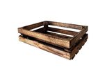 Nuove Cassette Per La Frutta Cassette Di Legno Cassette Per Il Vino Cassette Per Le Mele Fiammato 40X30X12Cm