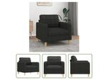 The Living Store Divano Poltrona Nero 60 Cm In Tessuto