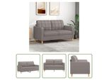 The Living Store Divano 2 Posti Tortora 140 Cm In Tessuto