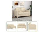 The Living Store Divano 2 Posti Crema 120 Cm In Tessuto