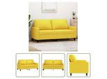 The Living Store Divano 2 Posti Giallo Chiaro 140 Cm Tessuto