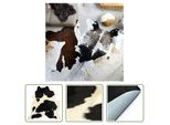The Living Store Tappeto In Vera Pelle Bovina Bianco E Nero 180X220 Cm