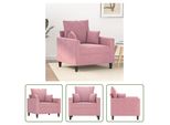 The Living Store Poltrona Rosa 60 Cm In Velluto