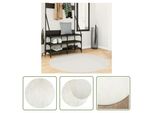The Living Store Tappeto Oviedo A Pelo Corto Crema Ø 120 Cm