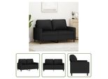 The Living Store Divano A 2 Posti In Velluto Nero 120 Cm