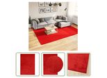 The Living Store Tappeto Oviedo A Pelo Corto Rosso 200X280 Cm