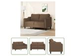 The Living Store Divano 2 Posti Marrone 140 Cm In Tessuto