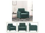 The Living Store Poltrona Verde Scuro 60 Cm In Velluto
