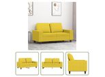 The Living Store Divano 2 Posti Giallo Chiaro 120 Cm Tessuto