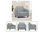 The Living Store Poltrona Grigio Chiaro 60 Cm Tessuto