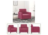 The Living Store Poltrona Rosso Vino 60 Cm In Velluto