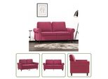 The Living Store Divano A 2 Posti In Velluto Rosso Vino 120 Cm