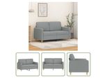 The Living Store Divano 2 Posti Grigio Chiaro 120 Cm In Tessuto