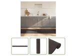 The Living Store Tappeto Rettangolare Marrone Scuro 70X1000 Cm Bamboo