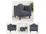 The Living Store Poltrona Con Cuscino In Velluto Grigio Scuro