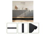 The Living Store Tappeto Rettangolare Nero 60X500 Cm Bamboo