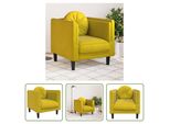 The Living Store Poltrona Con Cuscino In Velluto Giallo
