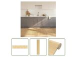 The Living Store Tappeto Rettangolare Light Natural 100X1000 Cm Bamboo