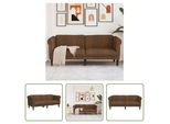 The Living Store Divano A 2 Posti In Ecopelle Marrone Effetto Scamosciato