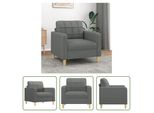 The Living Store Divano Poltrona Grigio Scuro 60 Cm Tessuto