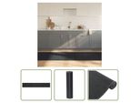 The Living Store Tappeto Rettangolare Grigio 80X1000 Cm Bamboo