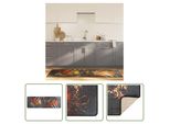 The Living Store Tappeto Da Cucina Multicolore 60X180 Cm Lavabile Antiscivolo
