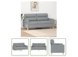 The Living Store Divano 2 Posti Grigio Chiaro 140 Cm In Tessuto
