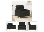 The Living Store Divano Poltrona Nero 60 Cm In Tessuto