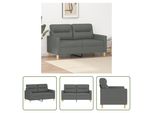 The Living Store Divano A 2 Posti In Tessuto Grigio Scuro 120 Cm