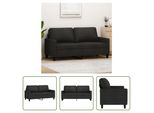 The Living Store Divano 2 Posti Nero 140 Cm In Tessuto