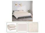 The Living Store Coperta Ponderata Leggera Crema 220X260 Cm 15 Kg Tessuto