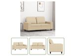 The Living Store Divano 2 Posti Crema 120 Cm In Tessuto