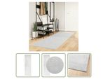 The Living Store Tappeto Oviedo A Pelo Corto Grigio 80X250 Cm