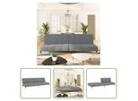 The Living Store Divano Letto 2 Posti In Velluto Grigio Chiaro