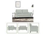 The Living Store Divano A 2 Posti In Velluto Grigio Chiaro 120 Cm