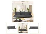 The Living Store Divano Letto A 2 Posti Con 2 Cuscini In Tessuto Grigio Scuro