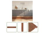 The Living Store Tappeto Rettangolare Marrone 80X1000 Cm Bamboo