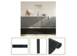 The Living Store Tappeto Rettangolare Grigio 100X1000 Cm Bamboo