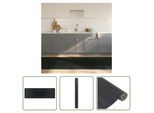 The Living Store Tappeto Rettangolare Grigio 100X300 Cm Bamboo