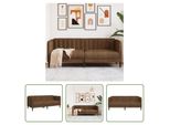 The Living Store Divano A 2 Posti In Ecopelle Marrone Effetto Scamosciato