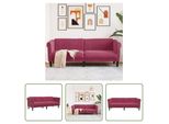 The Living Store Divano 3 Posti In Velluto Rosso Vino