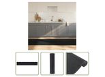 The Living Store Tappeto Rettangolare Nero 80X1000 Cm Bamboo