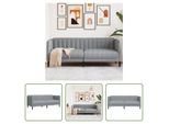 The Living Store Divano 2 Posti In Tessuto Grigio Chiaro